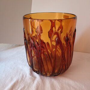 18 KARAT  VITE Vase 9" Amber